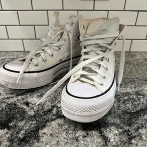 Converse Chuck Taylor Allstar Hi Platform in white, women’s size 7